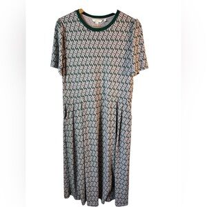 Boden Lucinda Maxi jersey knit Dress Size US 14 R Teacher Office Grandmacore